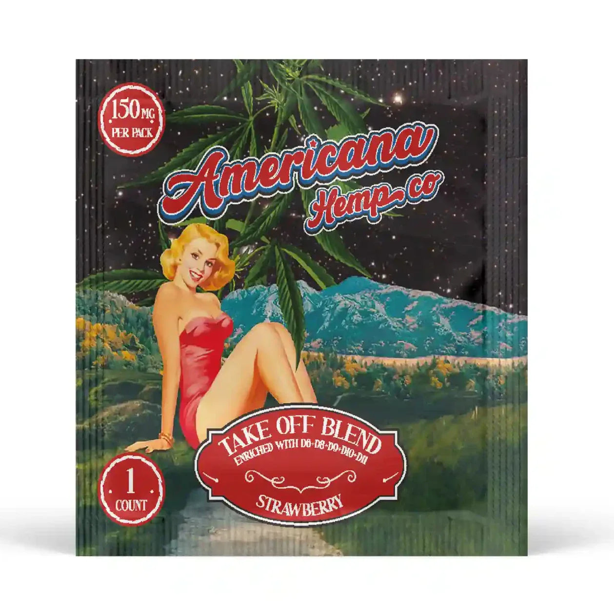 Americana Hemp Co Take Off Blend Gummies 150mg - Strawberry