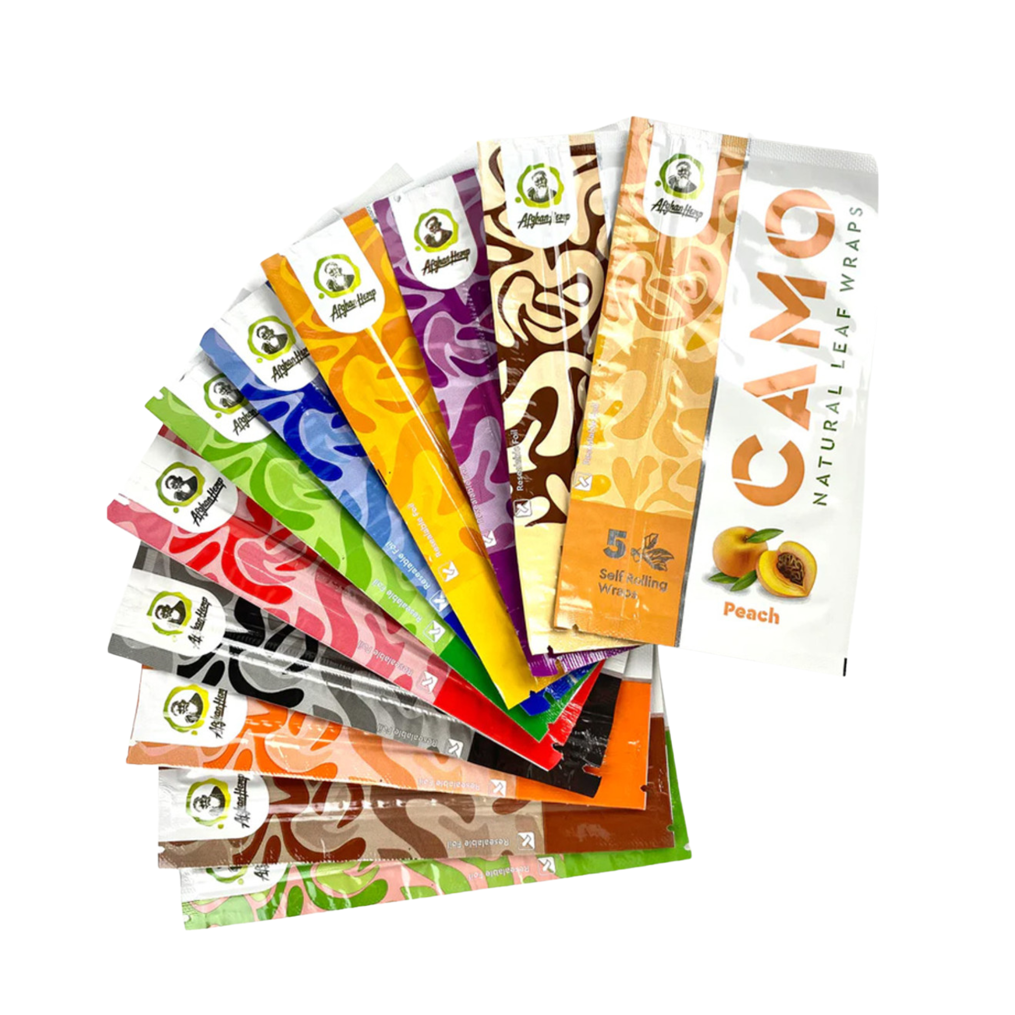 Camo Natural Leaf Wraps 5/pk