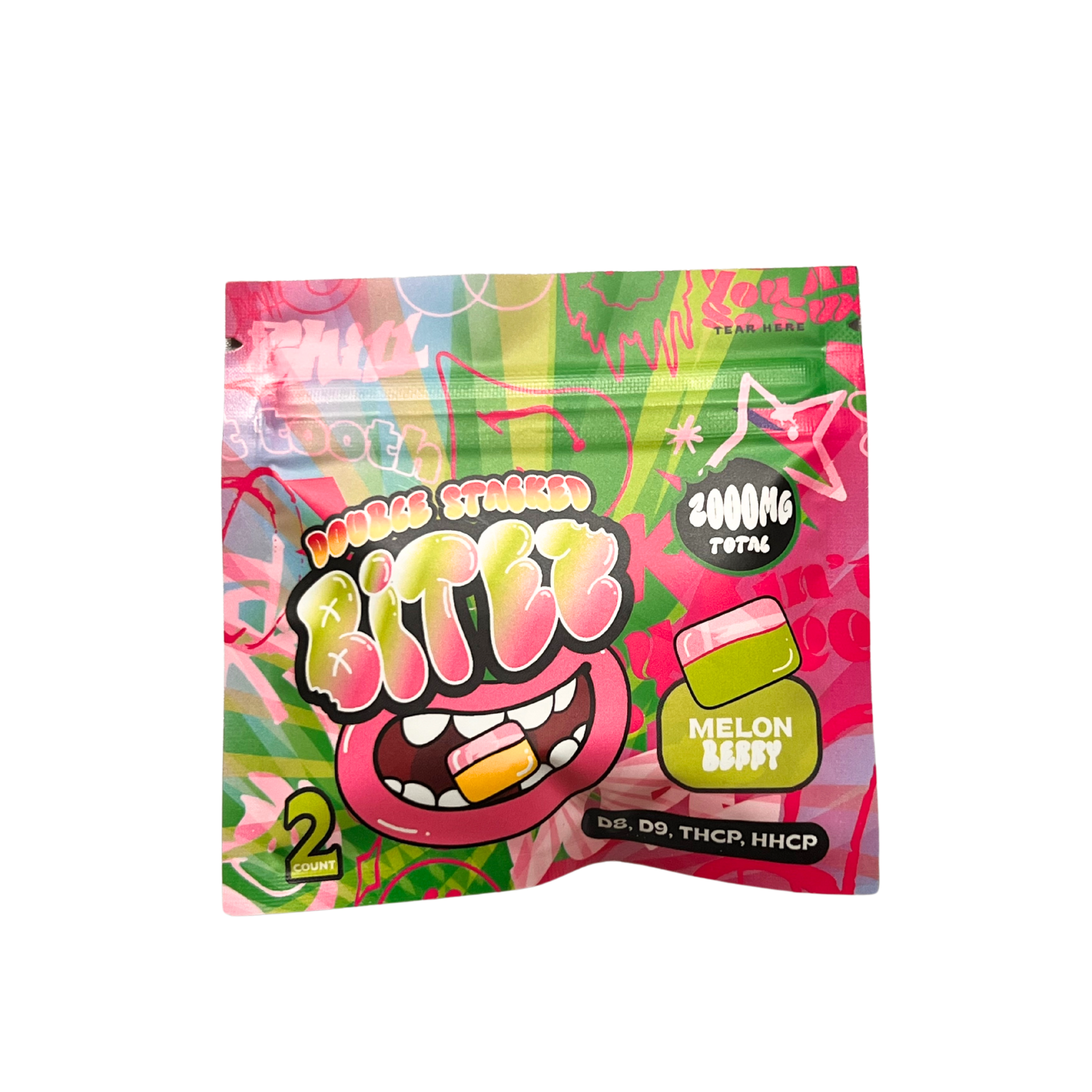 Double Stacked Bites THCP gummies 2000mg