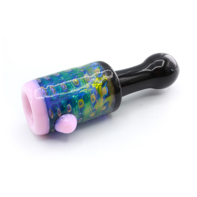 Glass One Hitter 3" Gold Fumed W/ Eye Design Around The Bowl