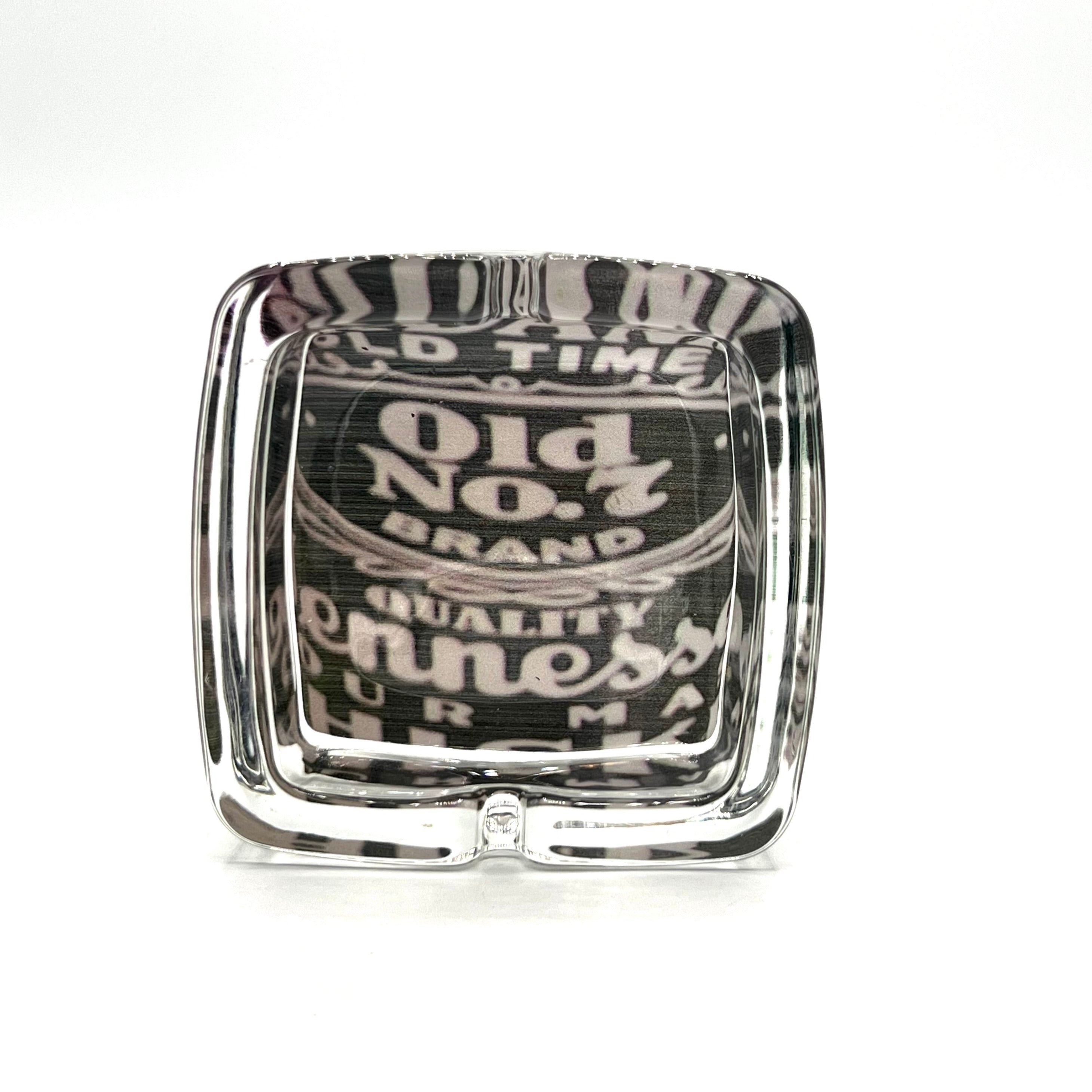Glass Ashtray Cube Shape Design