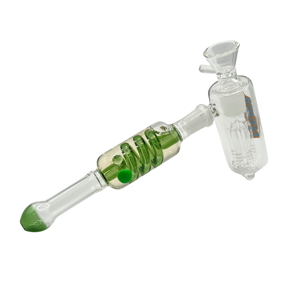 Kandy Glass 7" Freezable Bubbler w/ Glycerin & Spiral, Ash Catcher