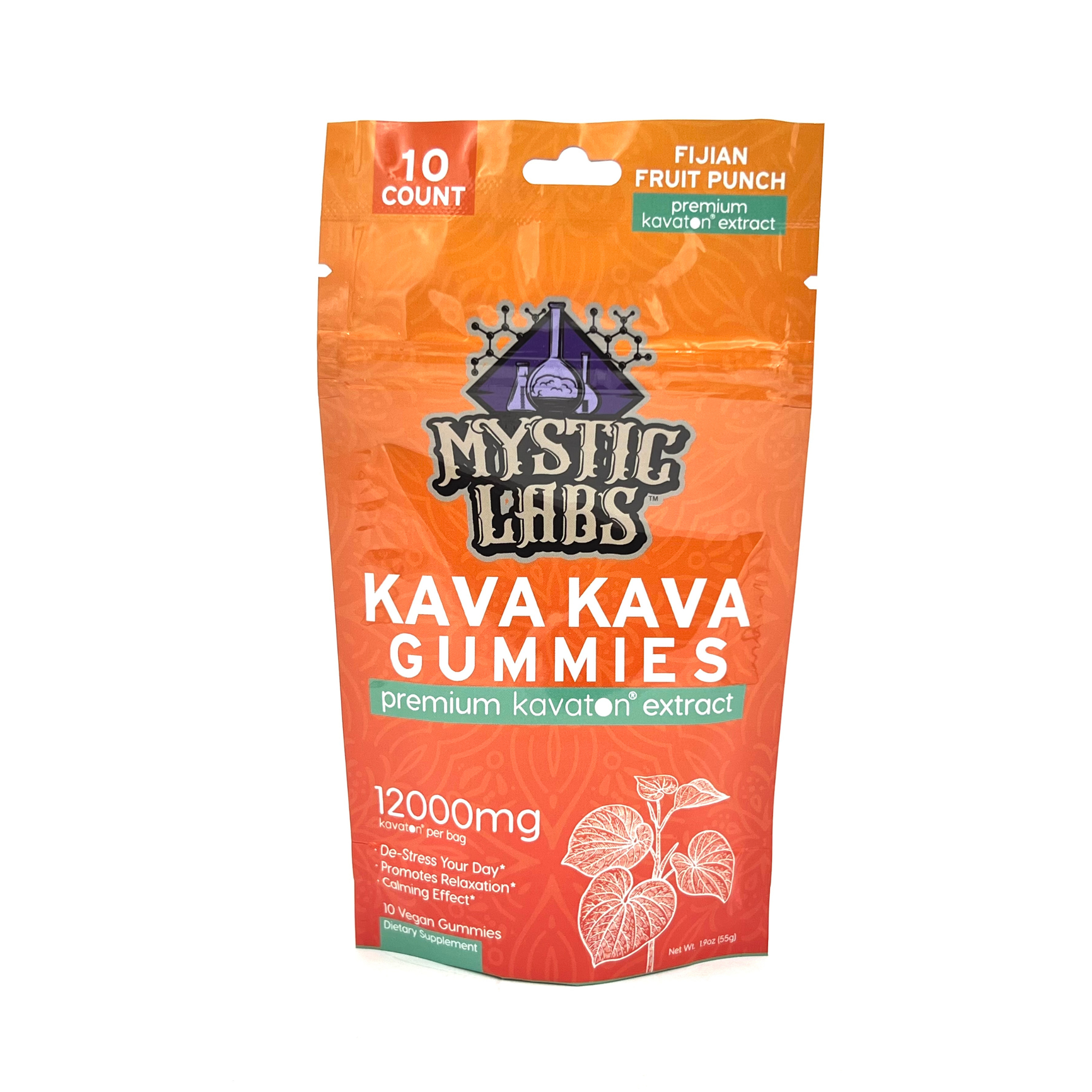Mystic Labs Kava Kava Gummies Premium Kavaton Extract 10ct