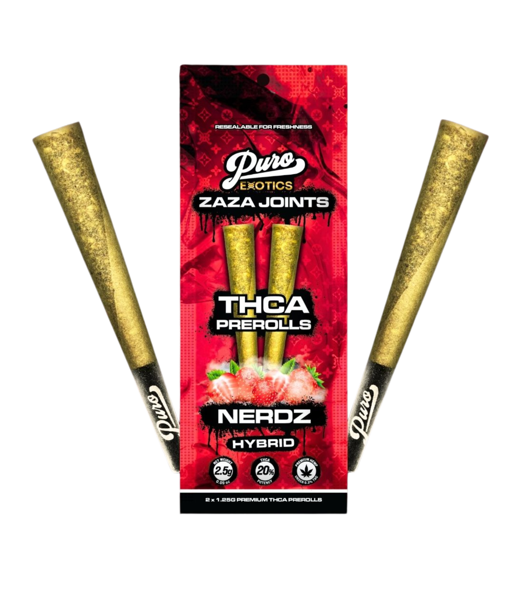 Puro Exotics Zaza Joints THCA Prerolls