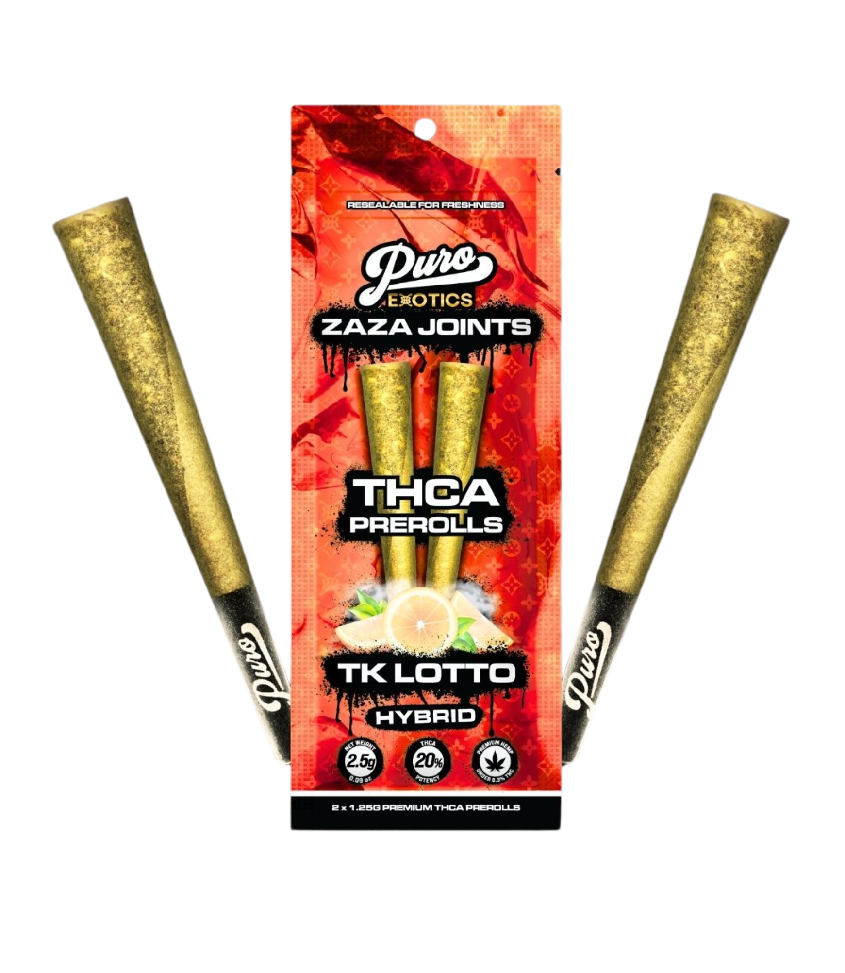 Puro-Exotics-Zaza-Joints-THCA-Prerolls-TK-LOTTO
