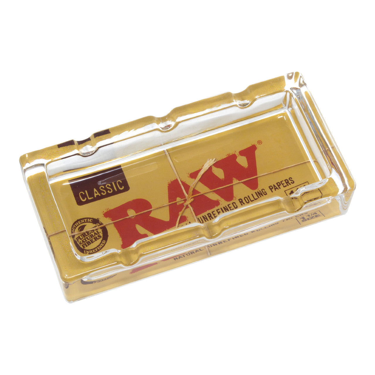 Raw Glass Ashtray W/Deep Ash Cavity