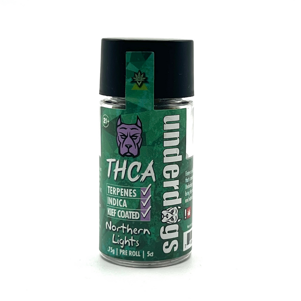 Underdogs 5 in 1 THC-A Kief Coated Pre-rolls 5ct/jar